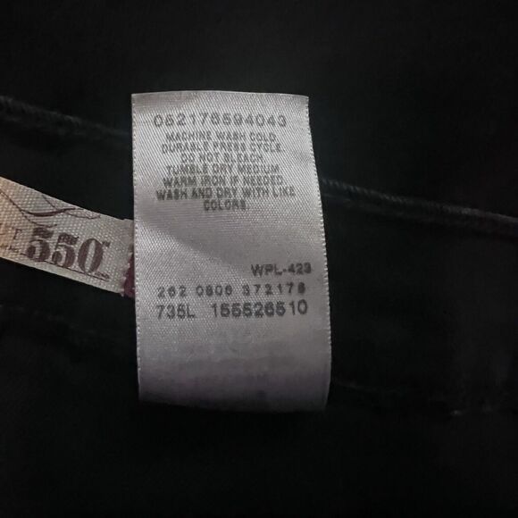 Levi's 550 Relaxed Boot Cut Jeans Sz 12 Medium Women's Misses Black Denim - Picture 10 of 10